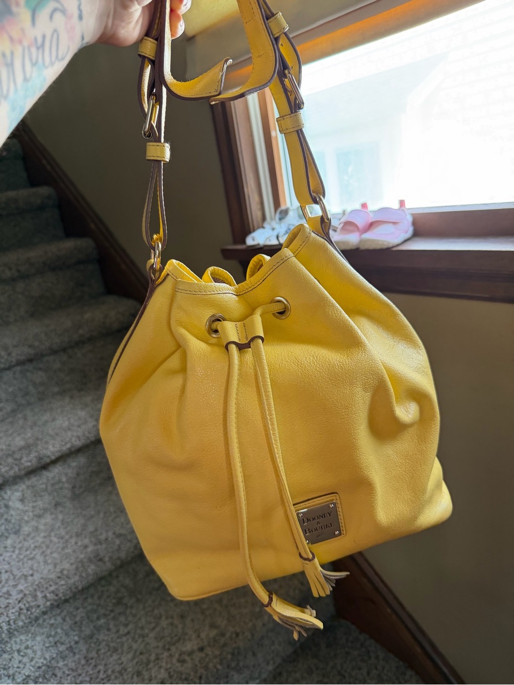 Dooney & Bourke Pebble Grain Drawstring Purse